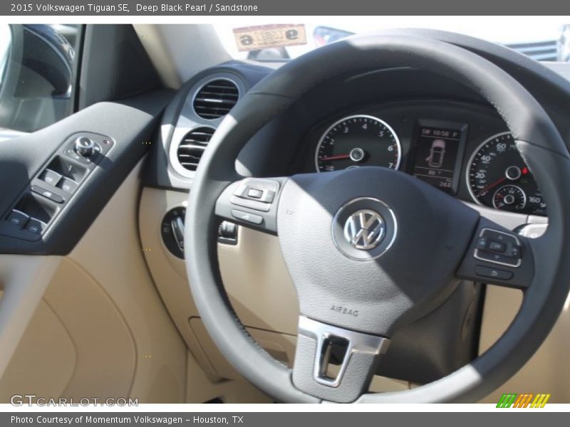Deep Black Pearl / Sandstone 2015 Volkswagen Tiguan SE