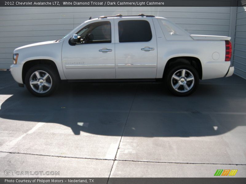 White Diamond Tricoat / Dark Cashmere/Light Cashmere 2012 Chevrolet Avalanche LTZ