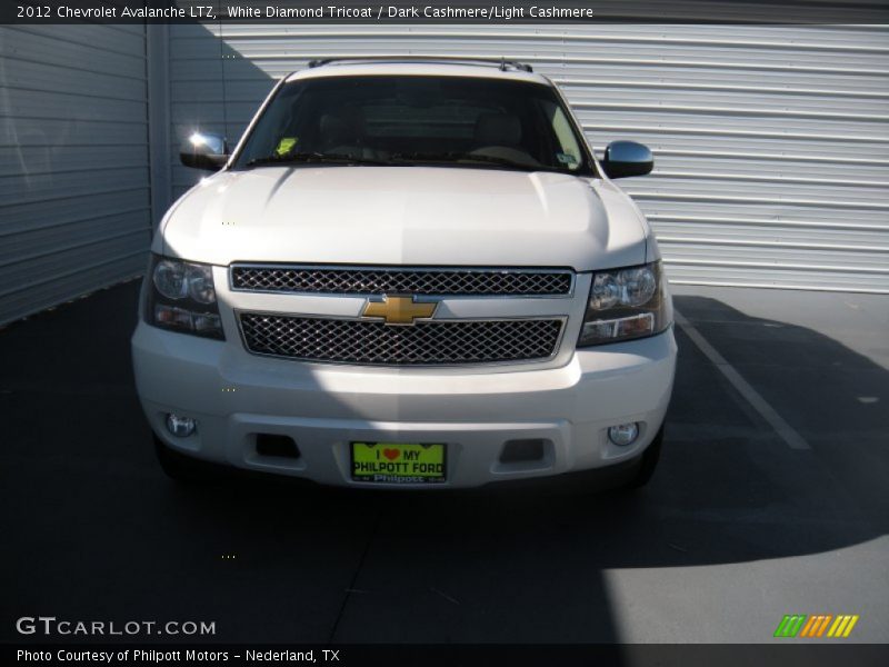 White Diamond Tricoat / Dark Cashmere/Light Cashmere 2012 Chevrolet Avalanche LTZ