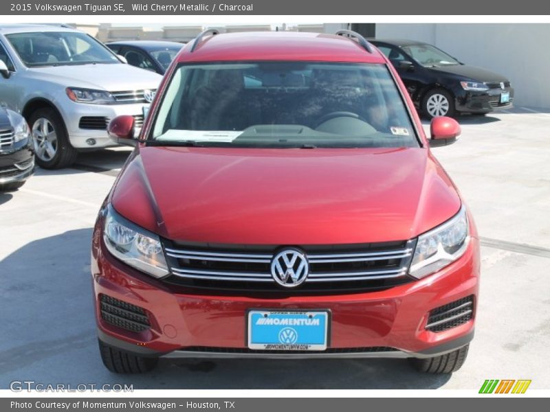 Wild Cherry Metallic / Charcoal 2015 Volkswagen Tiguan SE