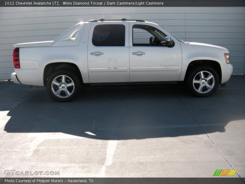 White Diamond Tricoat / Dark Cashmere/Light Cashmere 2012 Chevrolet Avalanche LTZ