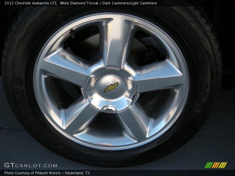 White Diamond Tricoat / Dark Cashmere/Light Cashmere 2012 Chevrolet Avalanche LTZ