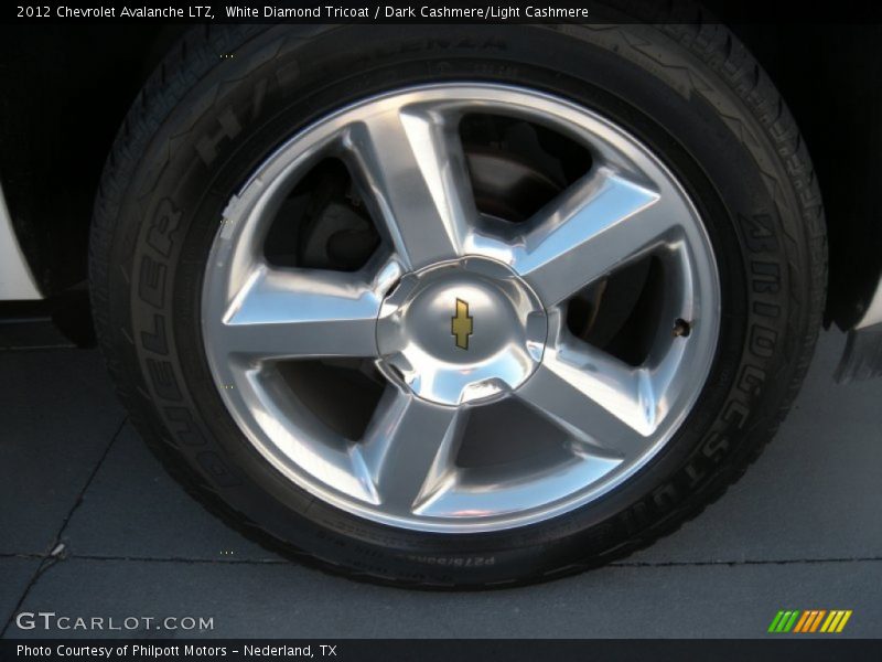 White Diamond Tricoat / Dark Cashmere/Light Cashmere 2012 Chevrolet Avalanche LTZ