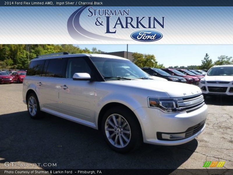 Ingot Silver / Charcoal Black 2014 Ford Flex Limited AWD