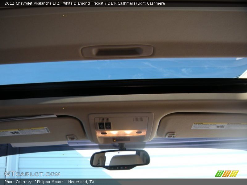 White Diamond Tricoat / Dark Cashmere/Light Cashmere 2012 Chevrolet Avalanche LTZ