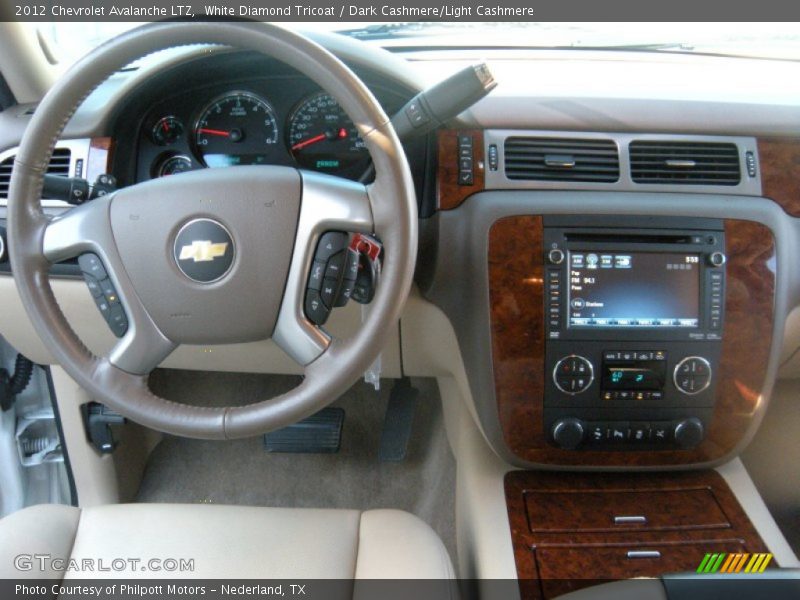 White Diamond Tricoat / Dark Cashmere/Light Cashmere 2012 Chevrolet Avalanche LTZ