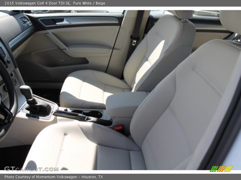 Pure White / Beige 2015 Volkswagen Golf 4 Door TDI SE