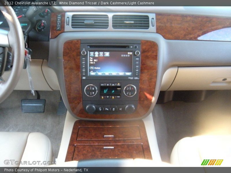 White Diamond Tricoat / Dark Cashmere/Light Cashmere 2012 Chevrolet Avalanche LTZ