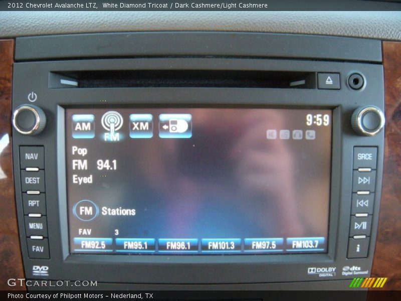 White Diamond Tricoat / Dark Cashmere/Light Cashmere 2012 Chevrolet Avalanche LTZ