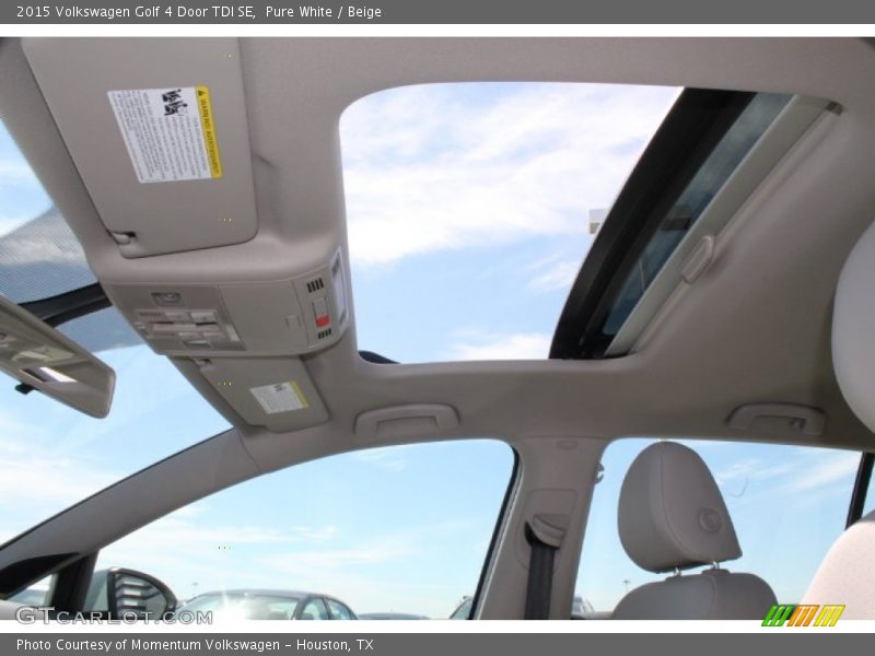 Pure White / Beige 2015 Volkswagen Golf 4 Door TDI SE