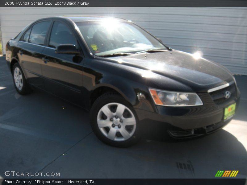 Ebony Black / Gray 2008 Hyundai Sonata GLS