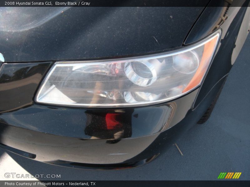 Ebony Black / Gray 2008 Hyundai Sonata GLS