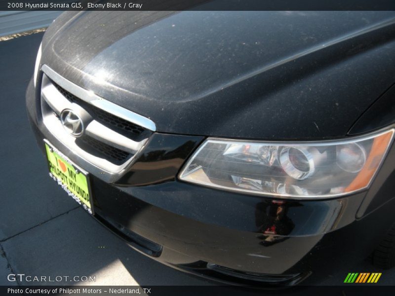 Ebony Black / Gray 2008 Hyundai Sonata GLS