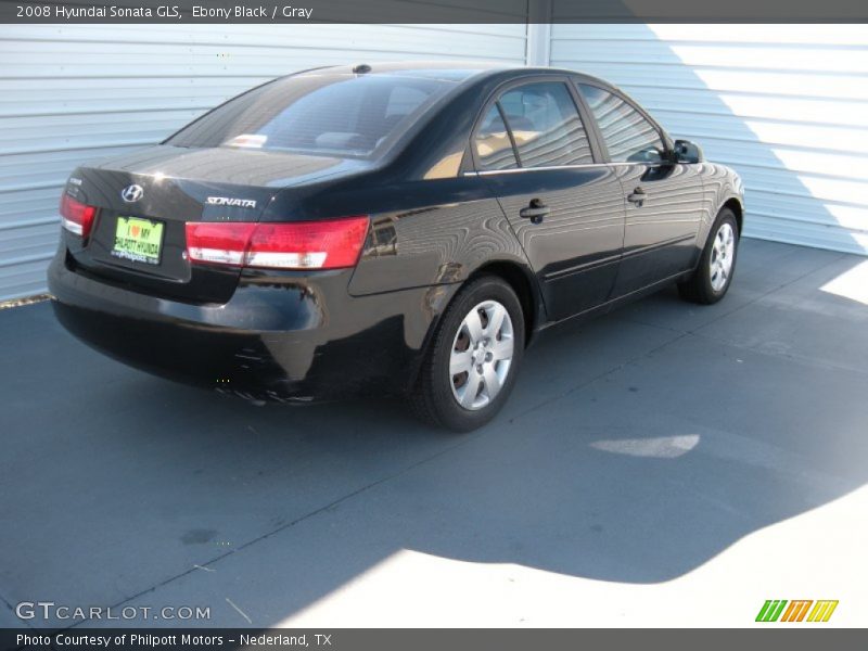 Ebony Black / Gray 2008 Hyundai Sonata GLS
