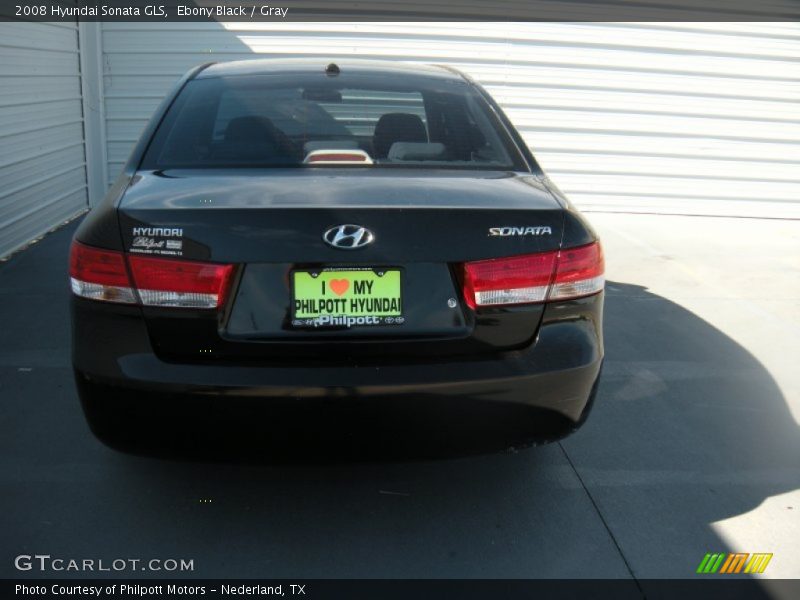 Ebony Black / Gray 2008 Hyundai Sonata GLS