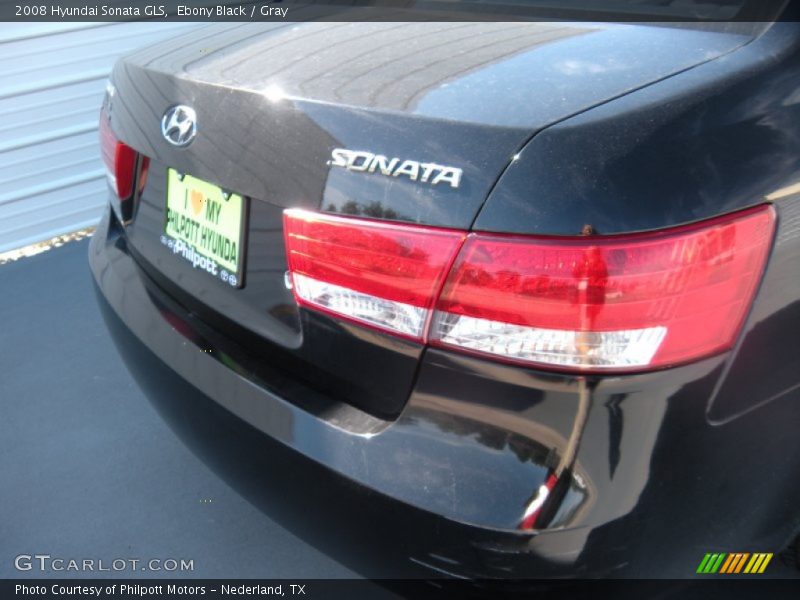 Ebony Black / Gray 2008 Hyundai Sonata GLS