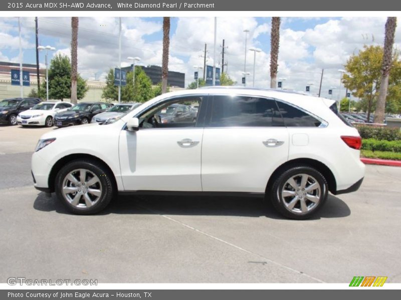 White Diamond Pearl / Parchment 2015 Acura MDX SH-AWD Advance