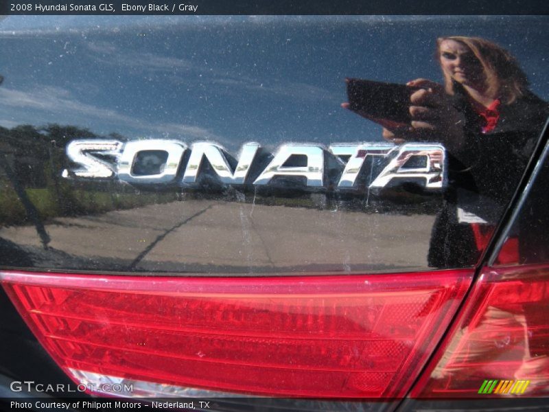 Ebony Black / Gray 2008 Hyundai Sonata GLS