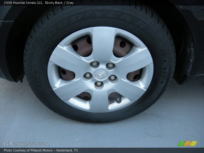 Ebony Black / Gray 2008 Hyundai Sonata GLS