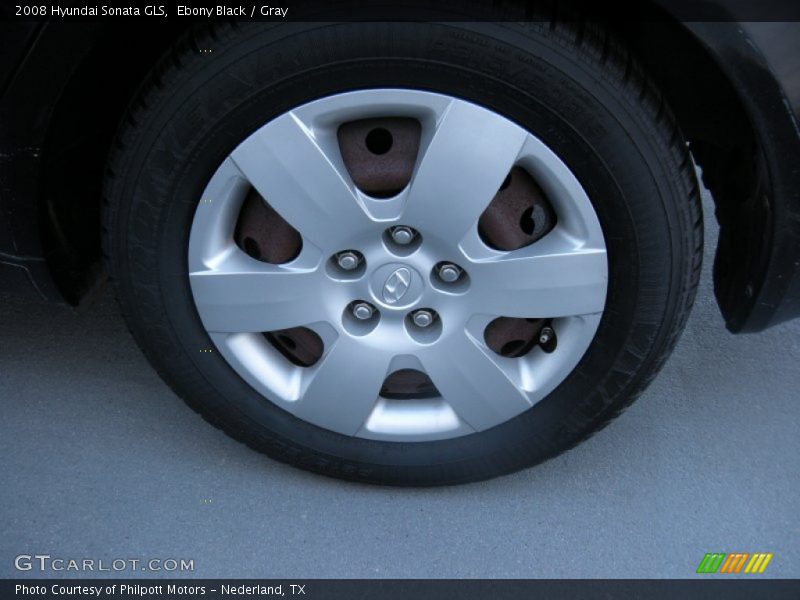 Ebony Black / Gray 2008 Hyundai Sonata GLS