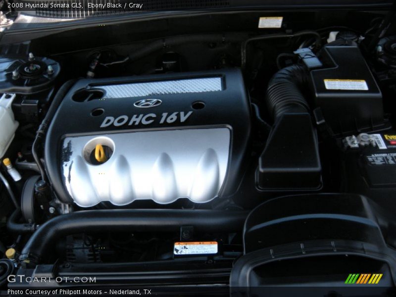 Ebony Black / Gray 2008 Hyundai Sonata GLS