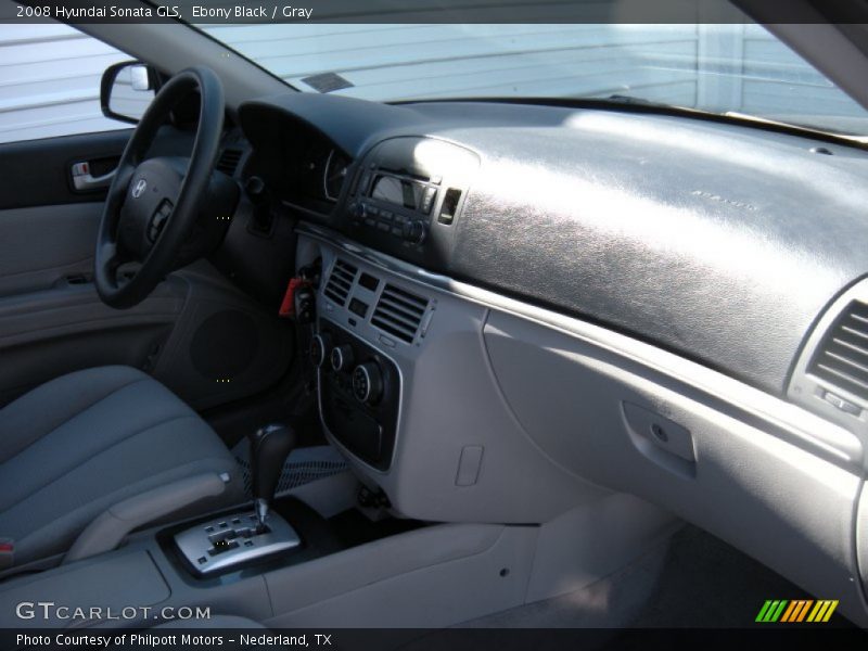Ebony Black / Gray 2008 Hyundai Sonata GLS
