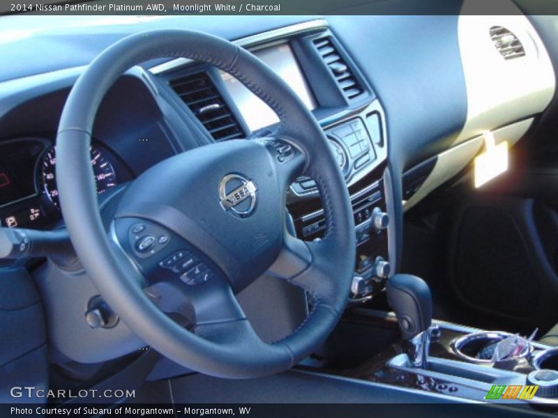 Moonlight White / Charcoal 2014 Nissan Pathfinder Platinum AWD