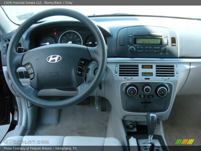 Ebony Black / Gray 2008 Hyundai Sonata GLS