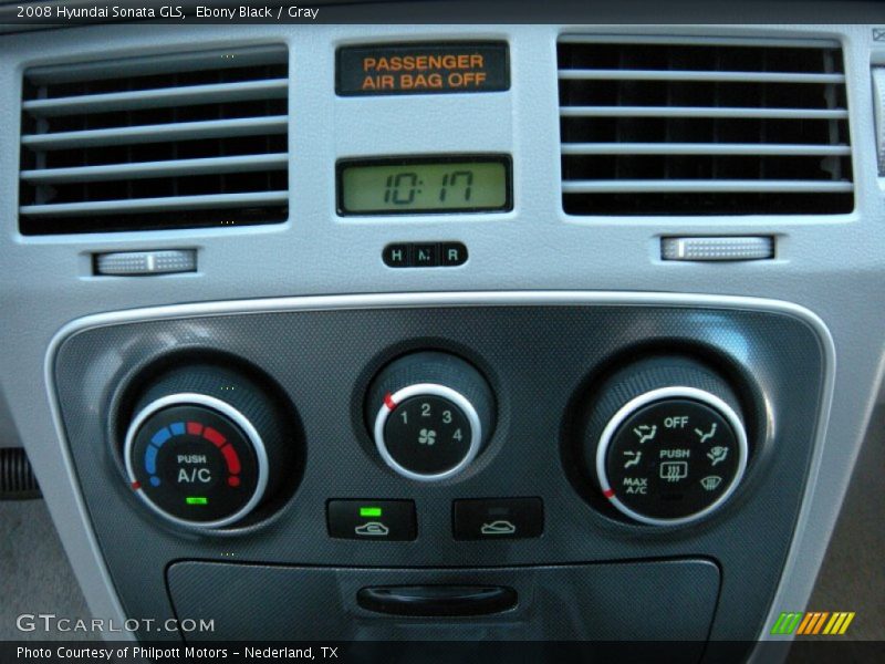 Ebony Black / Gray 2008 Hyundai Sonata GLS