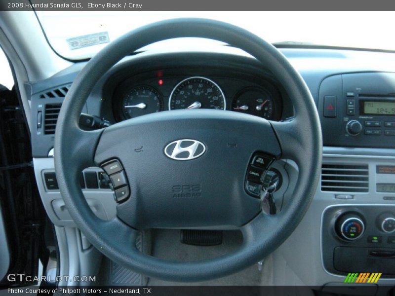 Ebony Black / Gray 2008 Hyundai Sonata GLS