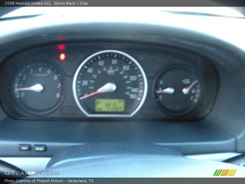 Ebony Black / Gray 2008 Hyundai Sonata GLS