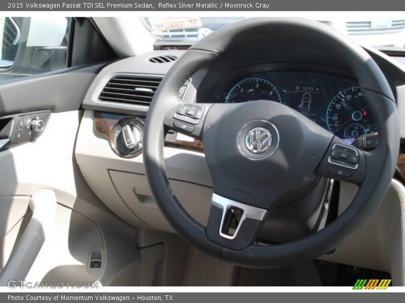 Reflex Silver Metallic / Moonrock Gray 2015 Volkswagen Passat TDI SEL Premium Sedan