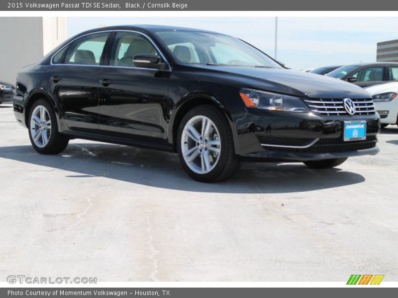 Black / Cornsilk Beige 2015 Volkswagen Passat TDI SE Sedan