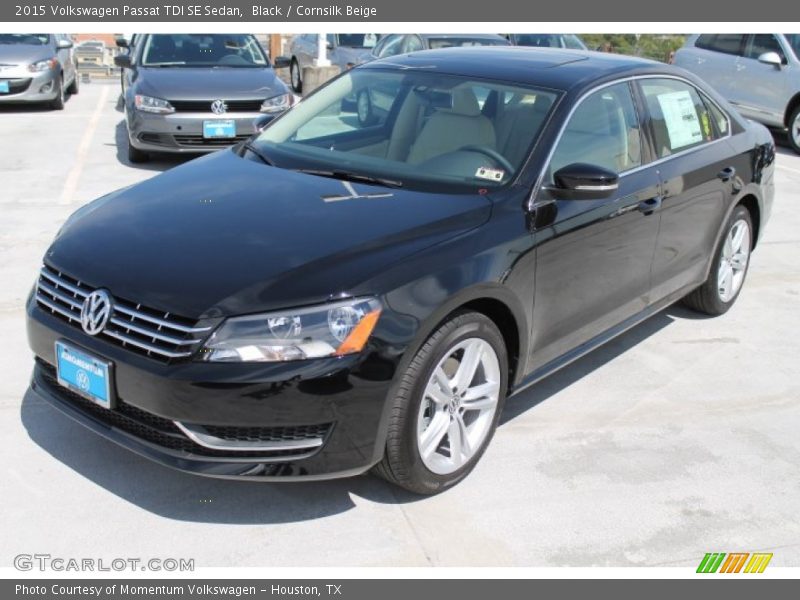 Black / Cornsilk Beige 2015 Volkswagen Passat TDI SE Sedan