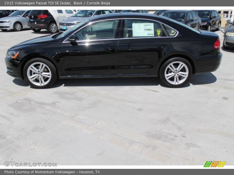 Black / Cornsilk Beige 2015 Volkswagen Passat TDI SE Sedan