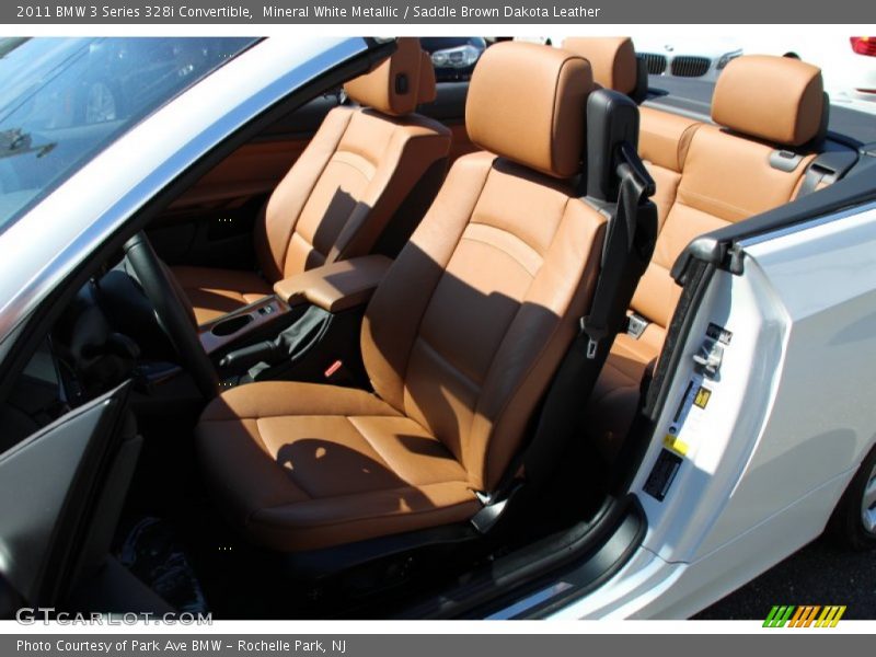 Mineral White Metallic / Saddle Brown Dakota Leather 2011 BMW 3 Series 328i Convertible