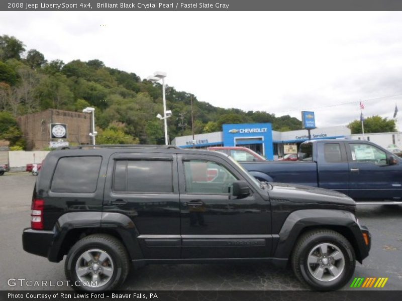 Brilliant Black Crystal Pearl / Pastel Slate Gray 2008 Jeep Liberty Sport 4x4