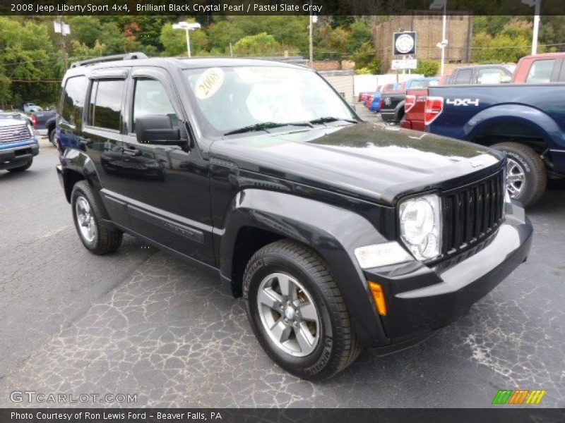 Brilliant Black Crystal Pearl / Pastel Slate Gray 2008 Jeep Liberty Sport 4x4