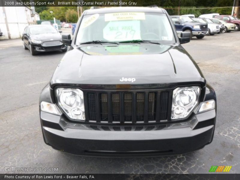 Brilliant Black Crystal Pearl / Pastel Slate Gray 2008 Jeep Liberty Sport 4x4