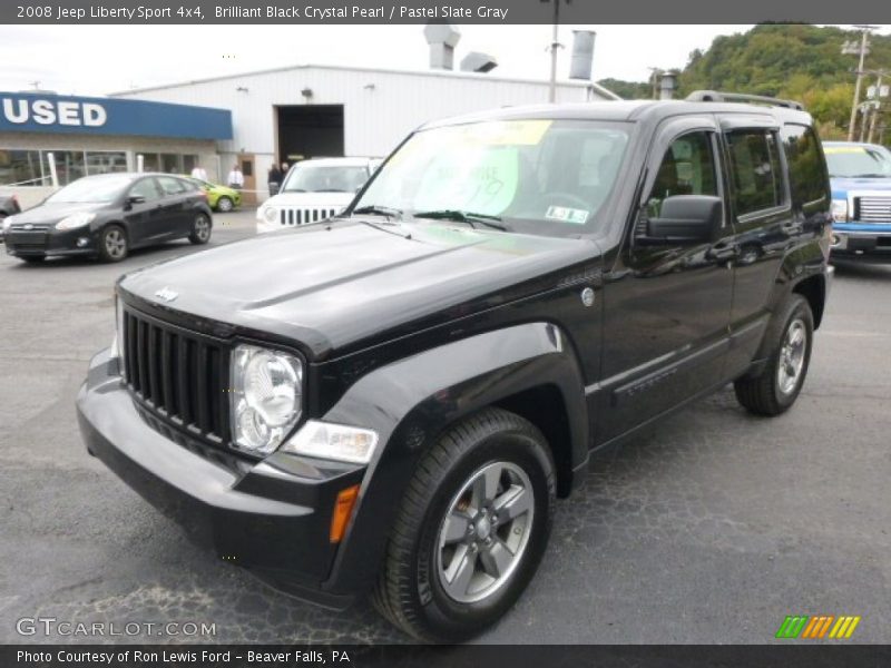 Brilliant Black Crystal Pearl / Pastel Slate Gray 2008 Jeep Liberty Sport 4x4