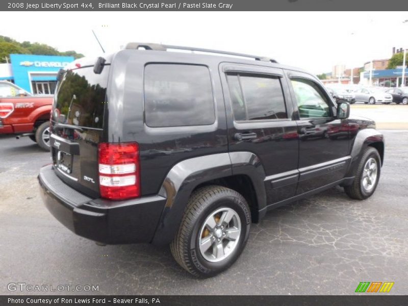 Brilliant Black Crystal Pearl / Pastel Slate Gray 2008 Jeep Liberty Sport 4x4