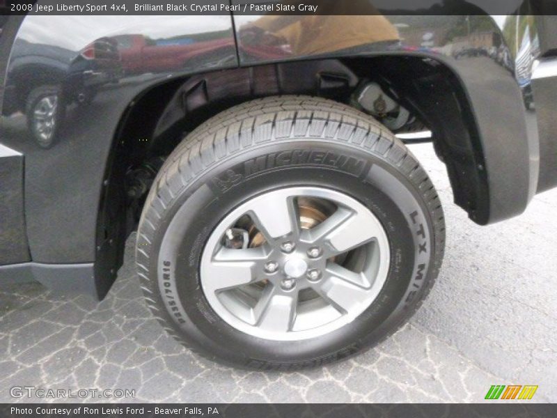 Brilliant Black Crystal Pearl / Pastel Slate Gray 2008 Jeep Liberty Sport 4x4