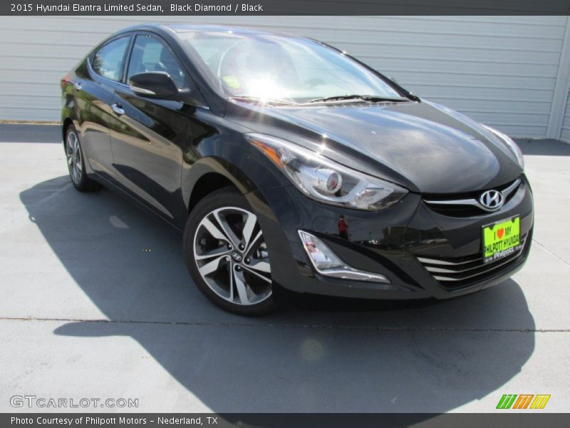 Black Diamond / Black 2015 Hyundai Elantra Limited Sedan