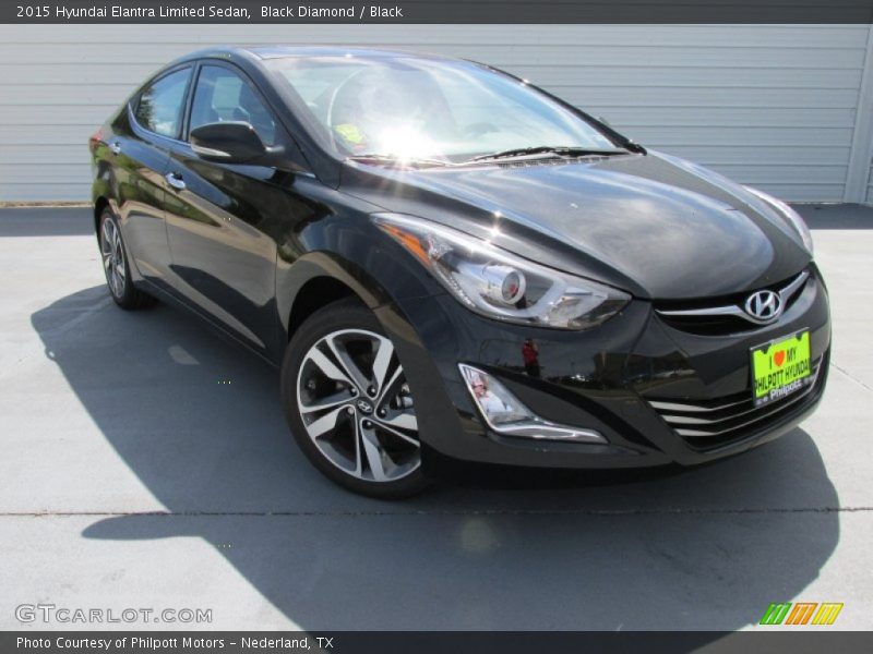Black Diamond / Black 2015 Hyundai Elantra Limited Sedan