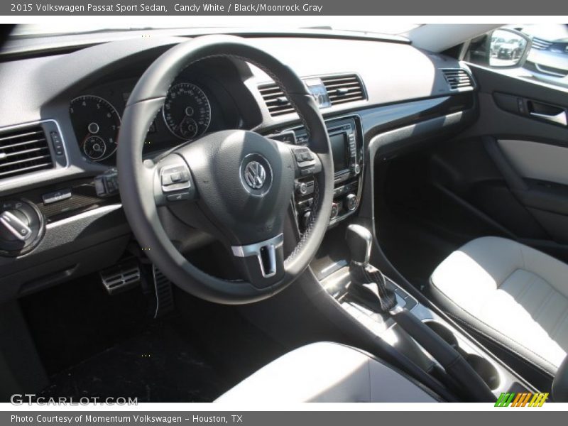 Candy White / Black/Moonrock Gray 2015 Volkswagen Passat Sport Sedan