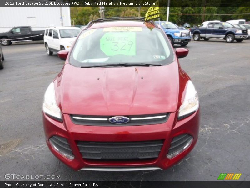 Ruby Red Metallic / Medium Light Stone 2013 Ford Escape SE 2.0L EcoBoost 4WD