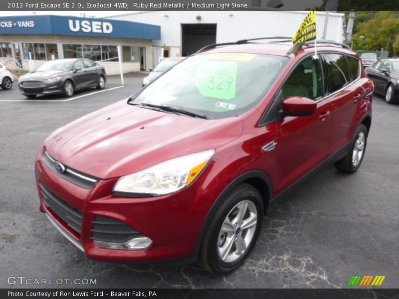 Ruby Red Metallic / Medium Light Stone 2013 Ford Escape SE 2.0L EcoBoost 4WD