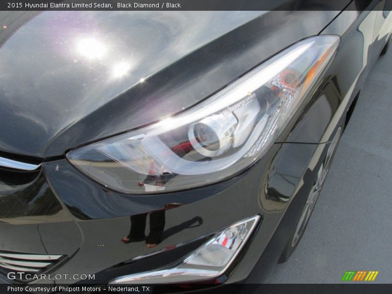 Black Diamond / Black 2015 Hyundai Elantra Limited Sedan