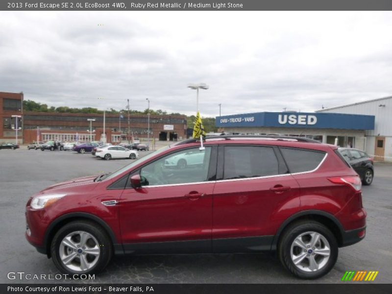 Ruby Red Metallic / Medium Light Stone 2013 Ford Escape SE 2.0L EcoBoost 4WD