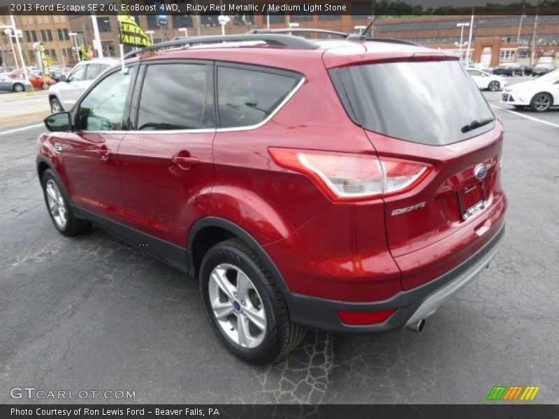 Ruby Red Metallic / Medium Light Stone 2013 Ford Escape SE 2.0L EcoBoost 4WD